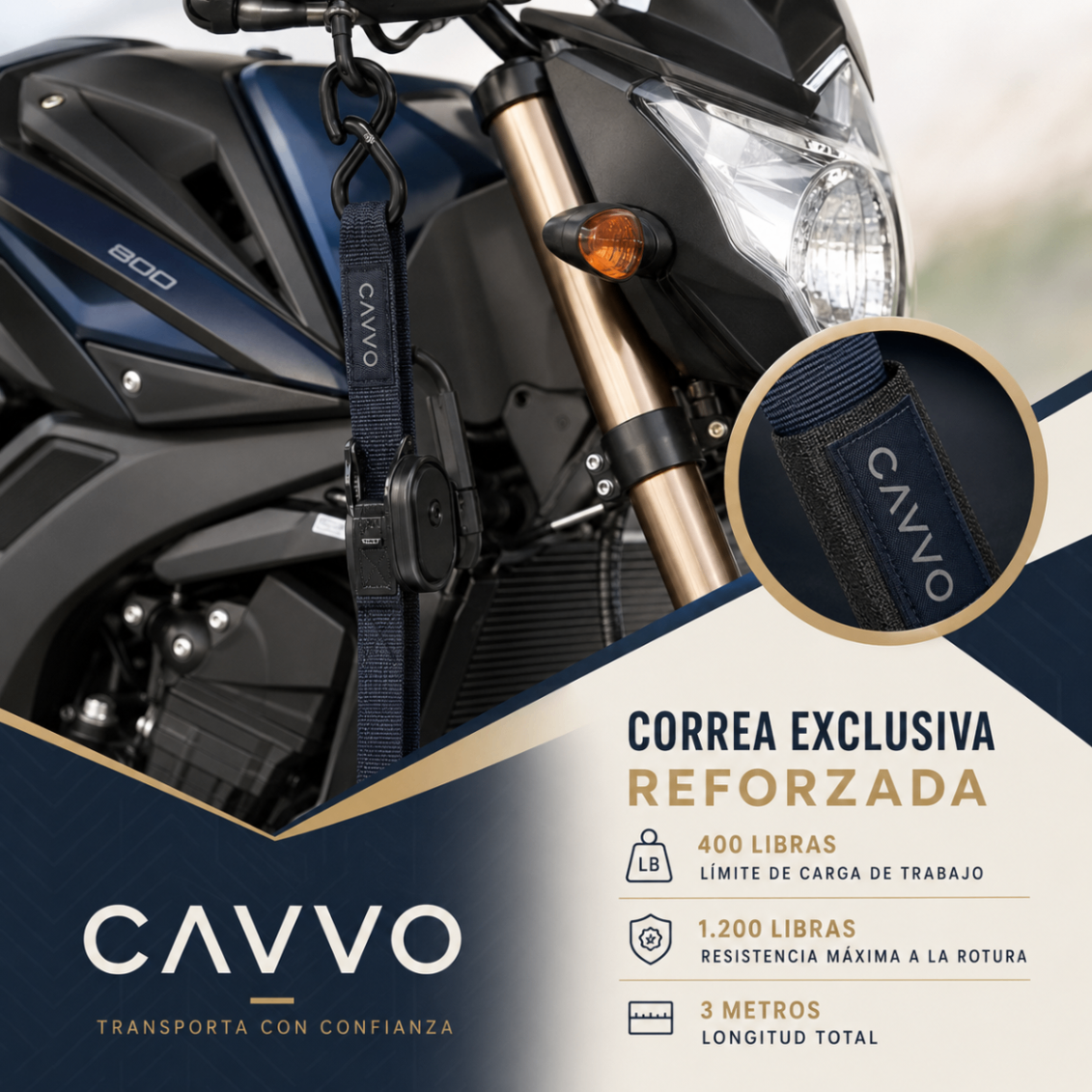 Correa Cavvo exclusiva reforzada