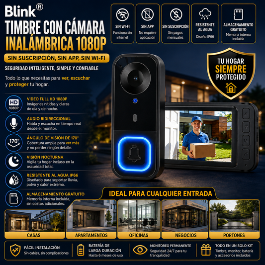 Blink® Timbre con cámara inalámbrica 1080p