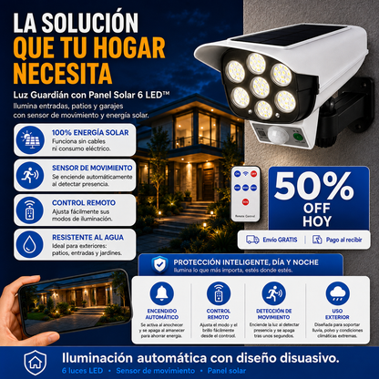 Luz Solar Exterior con Control Remoto