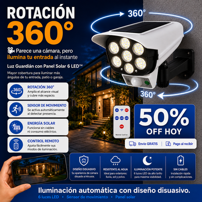 Luz Solar Exterior con Control Remoto