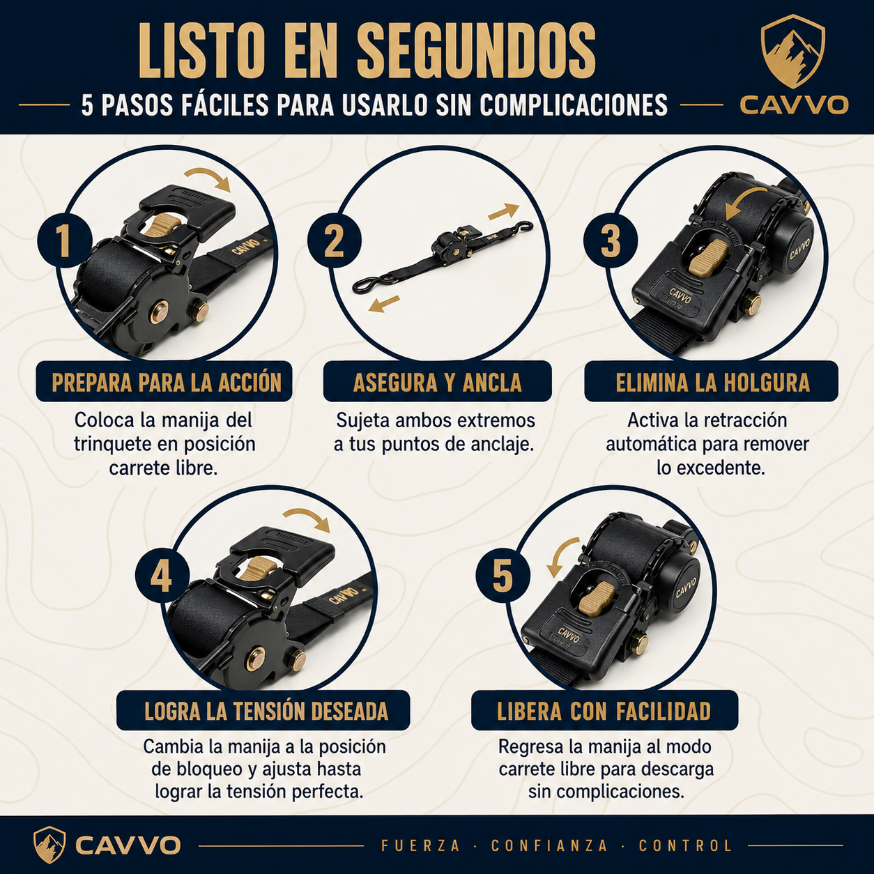 Correa Automática Retráctil CAVVO